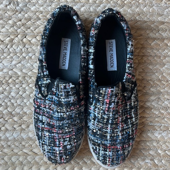 Steve Madden ecentrcq tweed sneaker sz 8 - Picture 2 of 11
